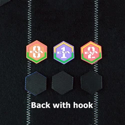 Parche táctico hexagonal PVC EVA mini decorativo para ropa y mochilas