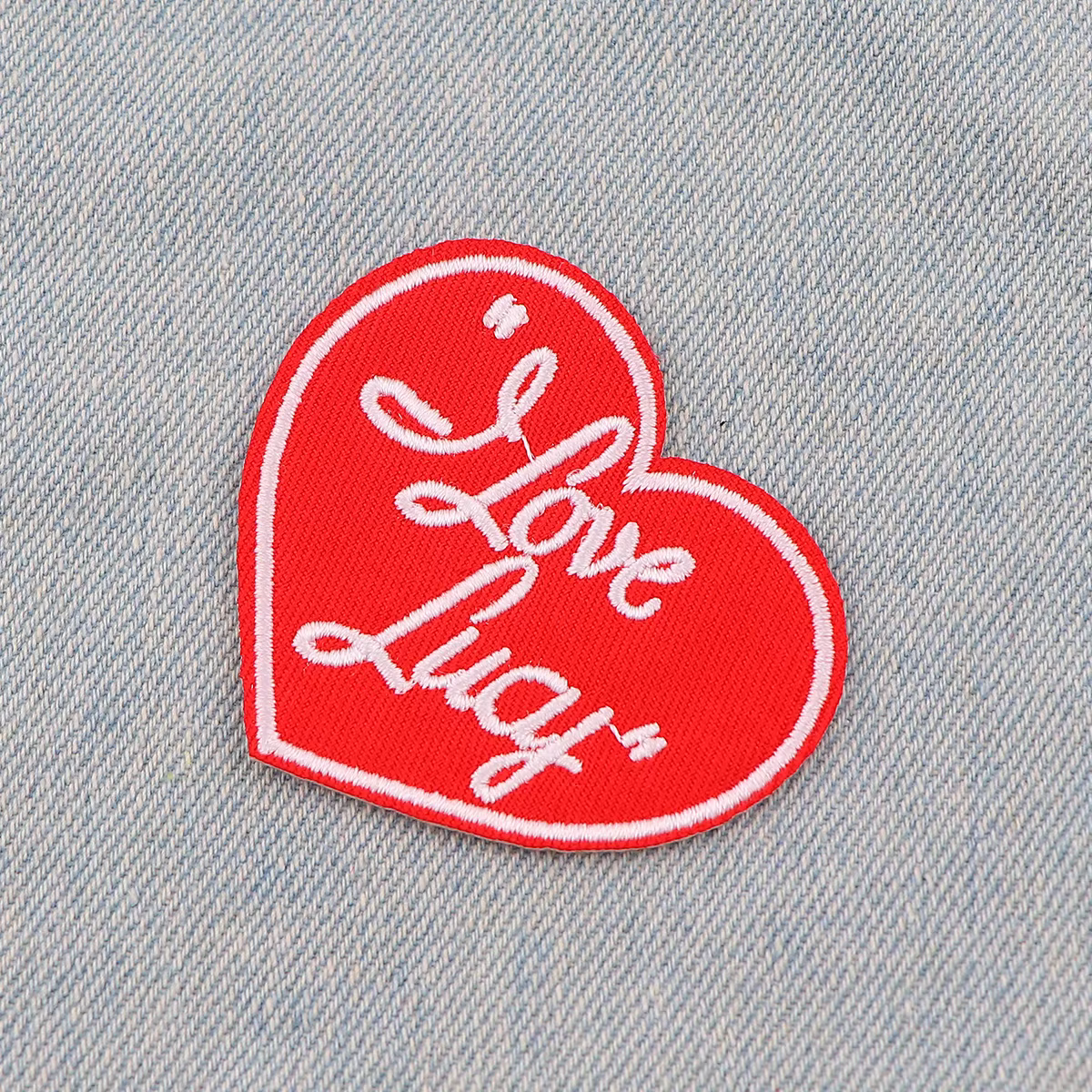 Parche bordado termoadhesivo corazón rojo – Amor para planchar o coser - imagen 5