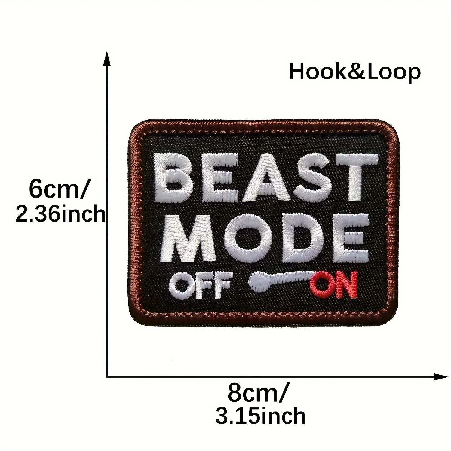 Parche de Velcros militar Meme divertido "Beast Mode", pegatina de cierre de gancho y bucle, insignia bordada táctica para mochila Molle - imagen 5