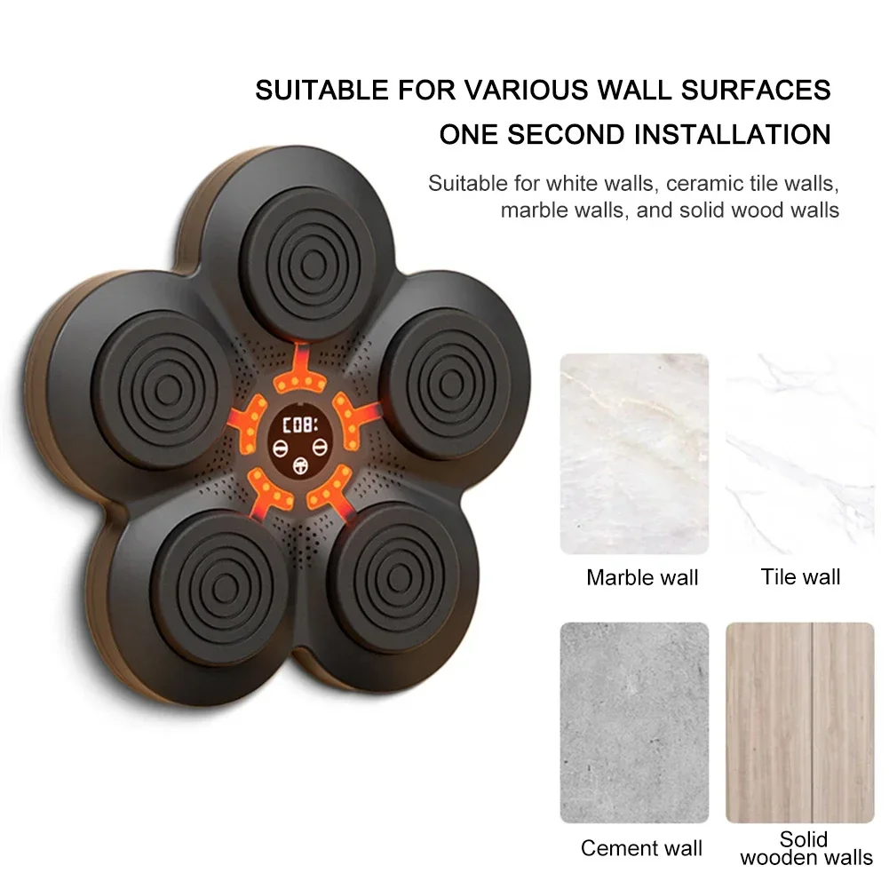 Objetivo de pared de boxeo inteligente con Bluetooth, respuesta de entrenamiento, música, objetivo de boxeo, colgante de pared, Sanda, descompresión para niños y adultos - imagen 5