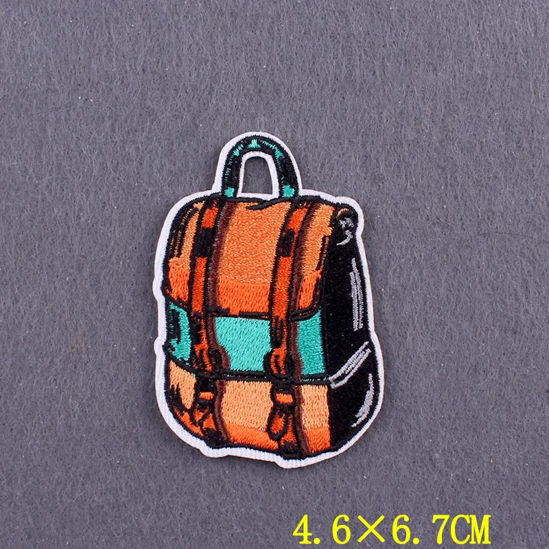 Parches de aventura para ropa, pegatinas para acampar, parches para planchar en la ropa, rayas, gancho de viaje DIY, insignias de bucle en mochila - imagen 3
