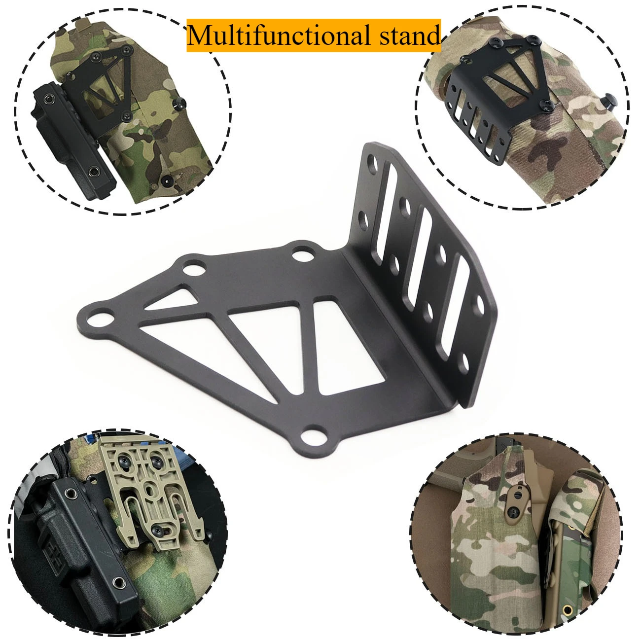 Soporte de expansión táctico MOLLE de extracción rápida, Combo de expansión de aluminio CNC con soporte multifunción, ligero y portátil