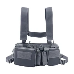 Porta-radio táctico Bolsa MOLLE frontal manos libres