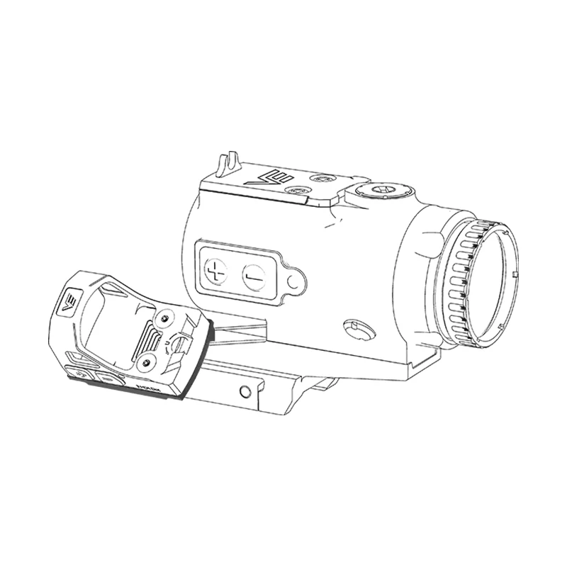 Óptica vectorial Vista de punto rojo Montaje compensado Solo mag Montaje de mira de punto rojo compensado en ángulo de 45 grados - imagen 5