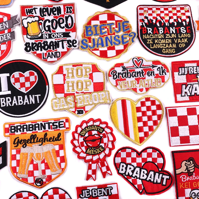 Nuevo emblema de Brabant de Países Bajos bordado DIY parches para planchar parches bordados de Carnaval de Países Bajos para insignias de costura de ropa - imagen 3