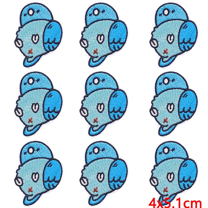 10 unids/lote lindo parche de animales parches para planchar para ropa parches bordados de dibujos animados en ropa parches de rayas con insignias de hierro - imagen 2