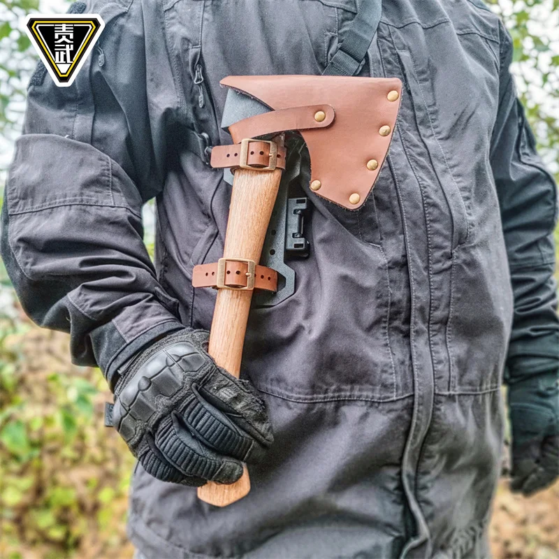 Equipo portátil para acampar al aire libre, cubierta universal para hacha, cubierta protectora ajustable para Nyman Axe Bushcraft Axe - imagen 2
