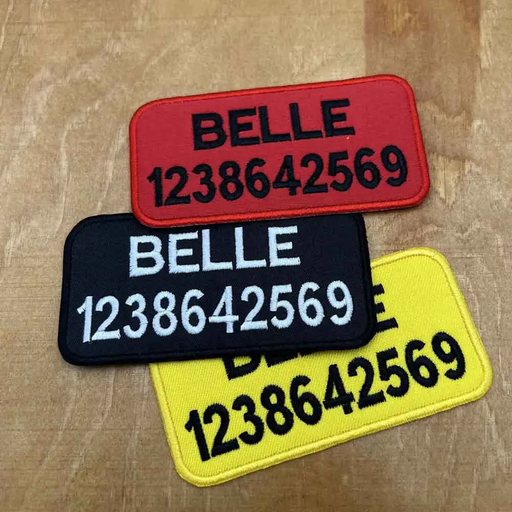 Parche de nombre personalizado de 2 líneas, pegatinas de nombre bordadas para tela, sombrero, nombres de costura, 10*5 cm - imagen 4