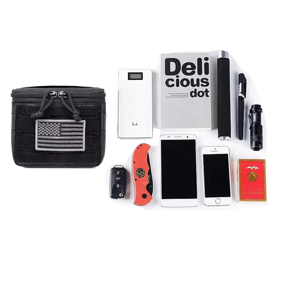 Nueva bolsa de almacenamiento de dinero móvil multifuncional táctica para desplazamientos al aire libre, bolsa pequeña elástica para montañismo 1000D, almacenamiento para acampar - imagen 5