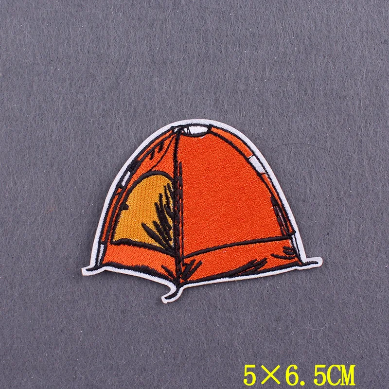 Parches de aventura para ropa, pegatinas para acampar, parches para planchar en la ropa, rayas, gancho de viaje DIY, insignias de bucle en mochila - imagen 2