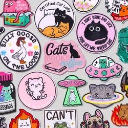 Parches bordados animales para planchar ropa y sombreros