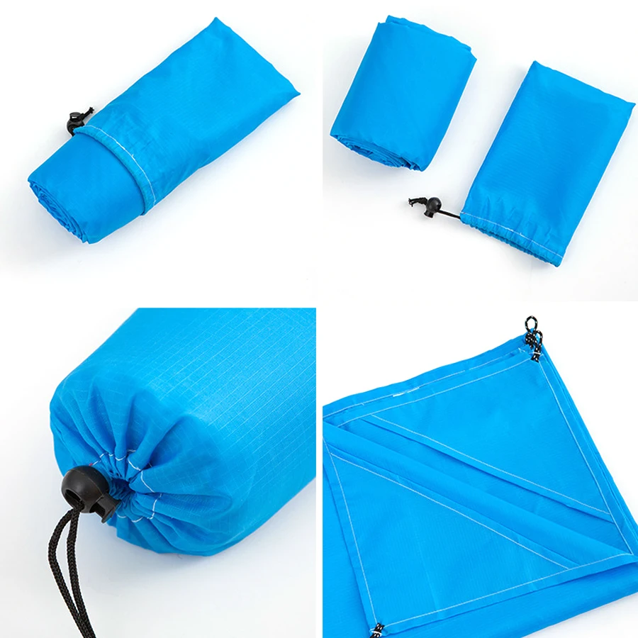 Manta de playa de bolsillo impermeable, colchoneta plegable para acampar, colchón ligero portátil para Picnic al aire libre, playa de arena, baño de sol, 1,4x2m - imagen 5