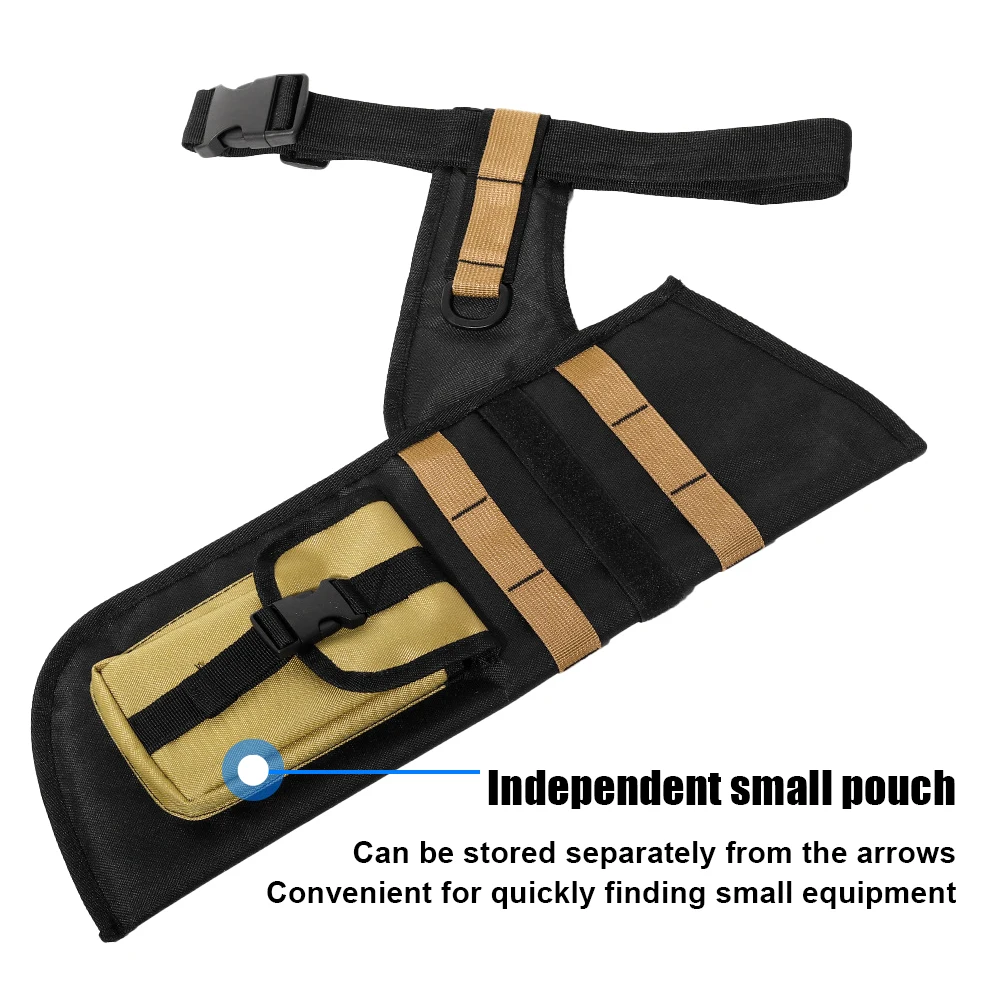 Bolsa de flecha para tiro con arco y cadera, soporte de flecha con sistema Molle, bolsillos, bolsa de cintura para transporte de flecha, accesorios de tiro de caza - imagen 3