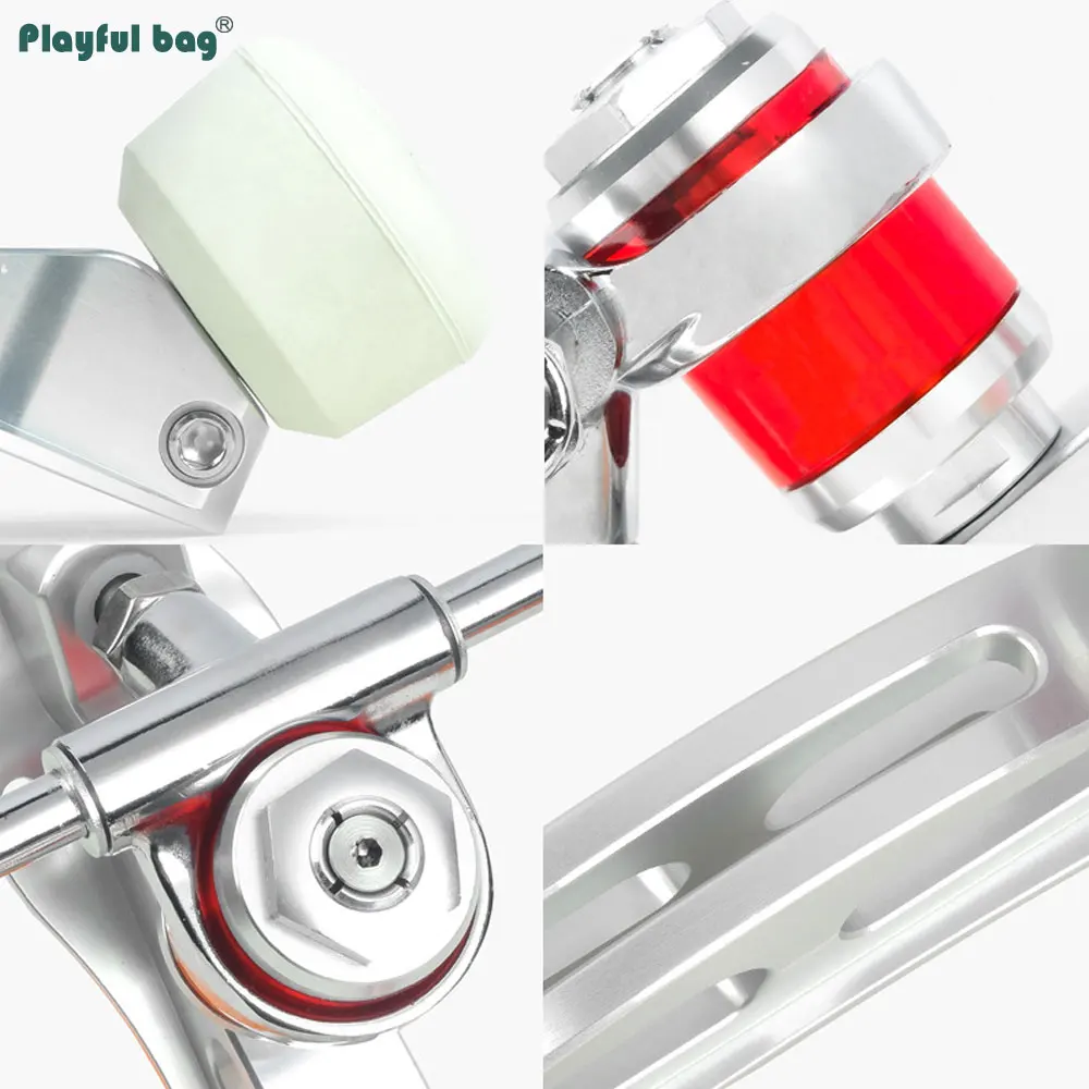 Patines de cuatro ruedas dobles 6061 CNC, soporte integrado, zapatillas de deporte, Base de modificación DIY, patines profesionales, camiones de zapatos AMB303 - imagen 3