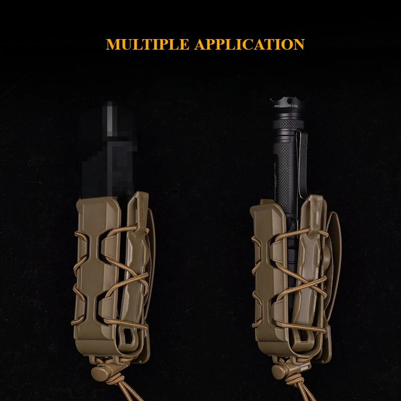 Bolsa para revistas de 9mm, cordón elástico ajustable para exteriores, funda para revistas Molle de caza y tiro de expansión de 9mm/45acp - imagen 4