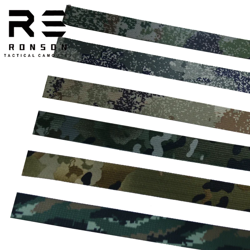 Nueva correas de camuflaje de 1m, chaleco táctico de poliéster, mochila, correa para el hombro, accesorios DIY, bolsas laterales, correas planas Molle - imagen 2
