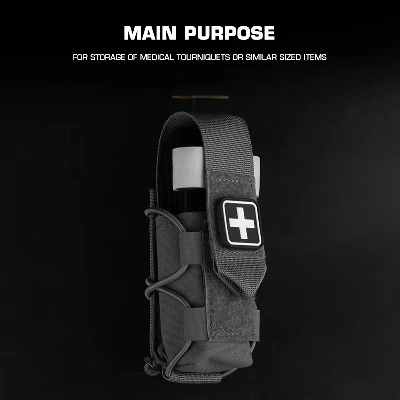 La bolsa de montaje MOLLE de diseño dividido se adapta al soporte de placa de cinturón bolsa de torniquete universal - imagen 4
