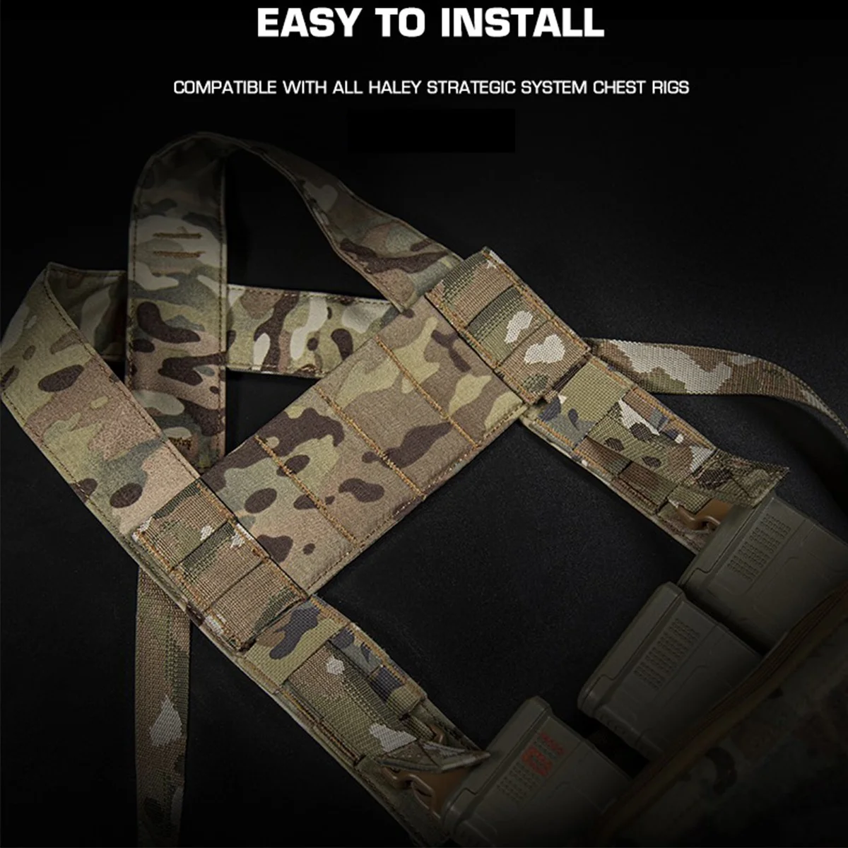 D3CRM Mk4 Panel frontal Puente EUD, puente de dispositivo de usuario de extremo táctico, soporte para teléfono móvil Panel frontal MOLLE para chaleco, equipo de pecho - imagen 3