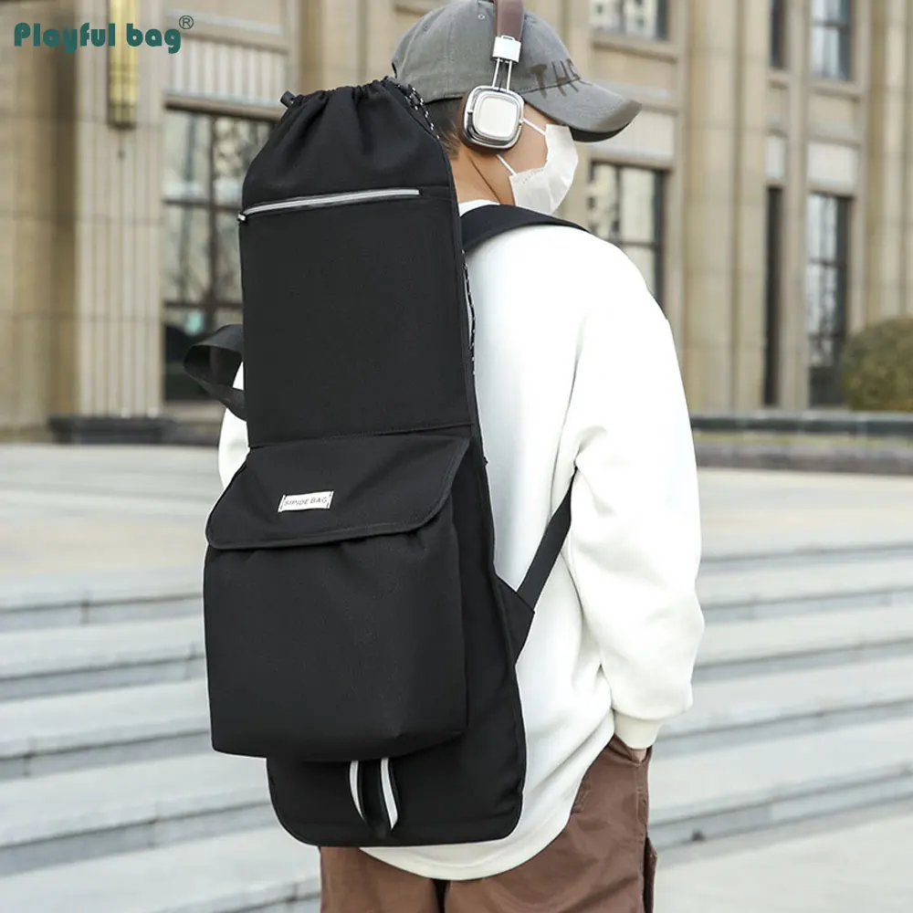 122CM 94CM 86CM Canvas Skateboard Bag Large Capacity Multifunctional Fishing Tackle Backpack Diving Fin Protective Bags AVA311 - imagen 5