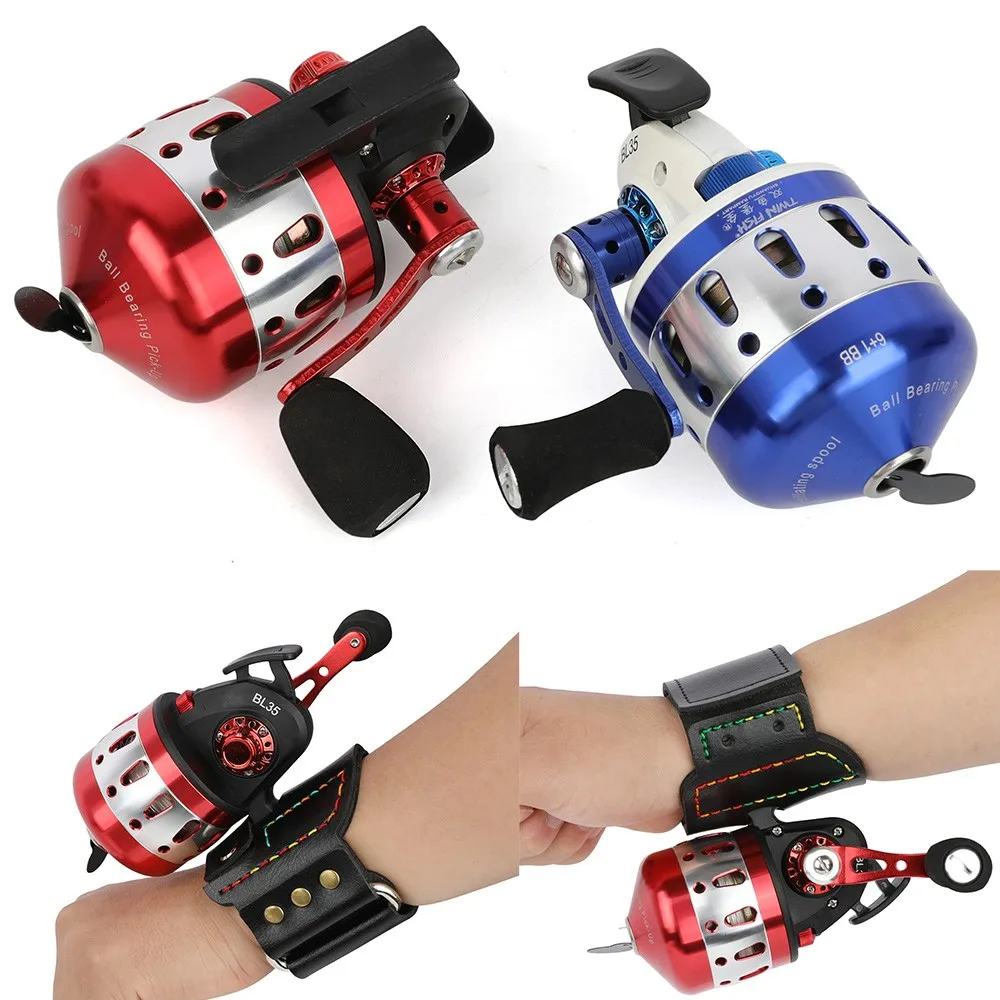 Spincast Tirachinas de pesca con arco y carrete para caza