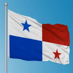 Bandera nacional Panamá en poliéster resistente para decoración