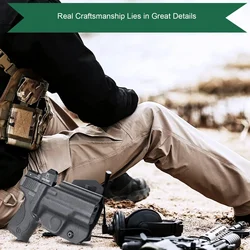 Solo se adapta a la funda de pistola Smith y Wesson M&P Shield EZ 9mm/380, insertar sonido de clic, punto rojo, soporte táctico OWB Kydex, mano derecha