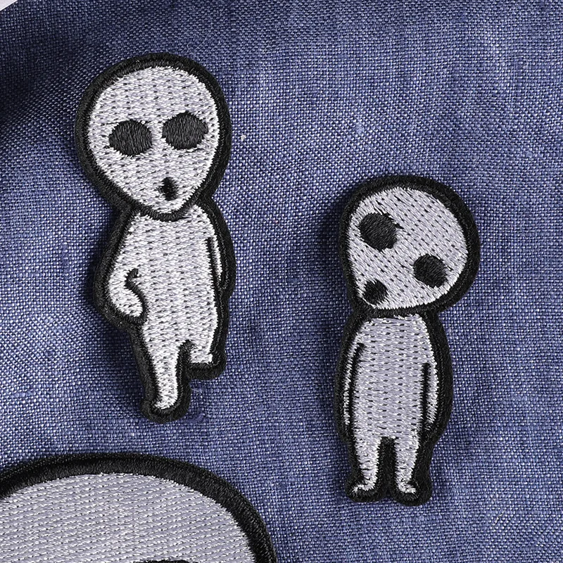Parches bordados de Alien para Jeans, insignia de retales de Calavera, accesorios de bricolaje para planchar - imagen 3