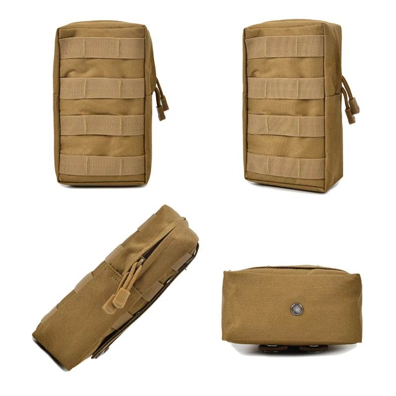 Riñonera táctica Molle EDC con bolsillo para teléfono, bolsa militar para correr, viaje, Camping, suave - imagen 5