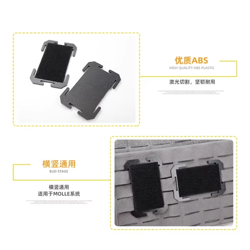 Base adaptadora MOLLE con panel de gancho y bucle - Soporte táctico para bolsa bandolera para parches morales - imagen 5
