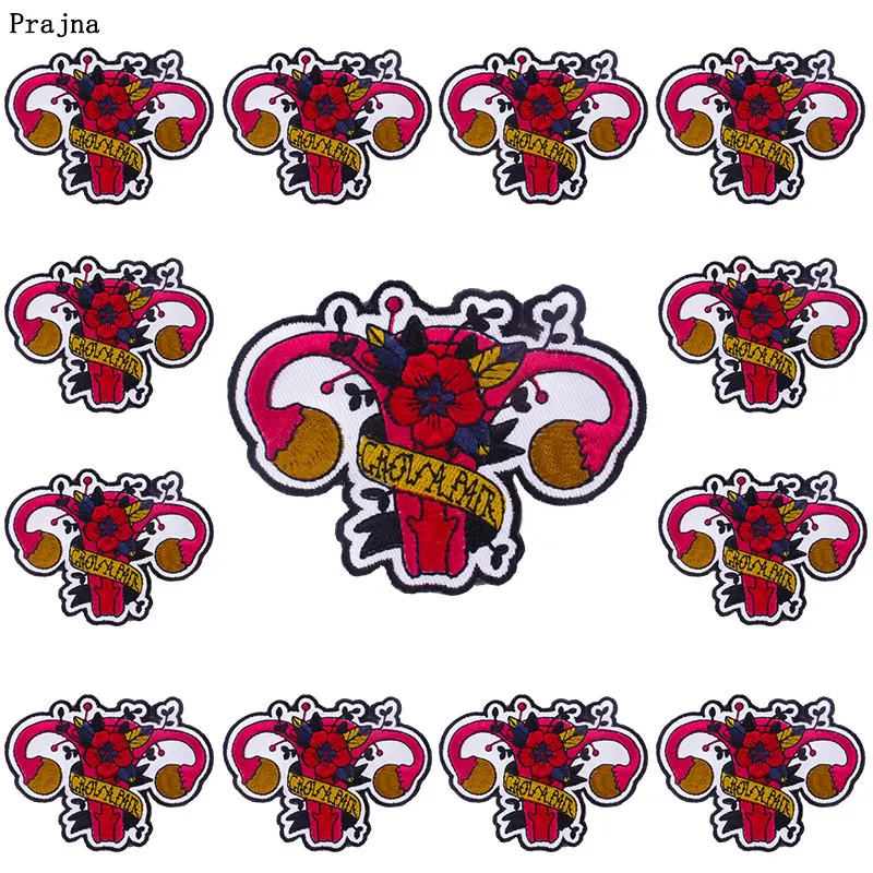 5 uds venta al por mayor flor de cristal girasol cámara parches bordados para ropa parche de dibujos animados hierro en parches para ropa DIY - imagen 5