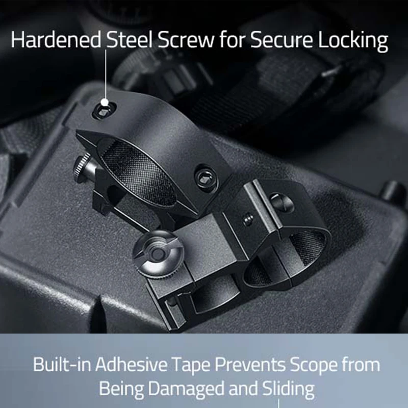 Monturas de alcance de caza MidTen para Picatinny 11mm 20mm adaptador de riel tubo óptico diámetro 24,5mm 30mm Base de linterna de soporte medio ancho - imagen 4