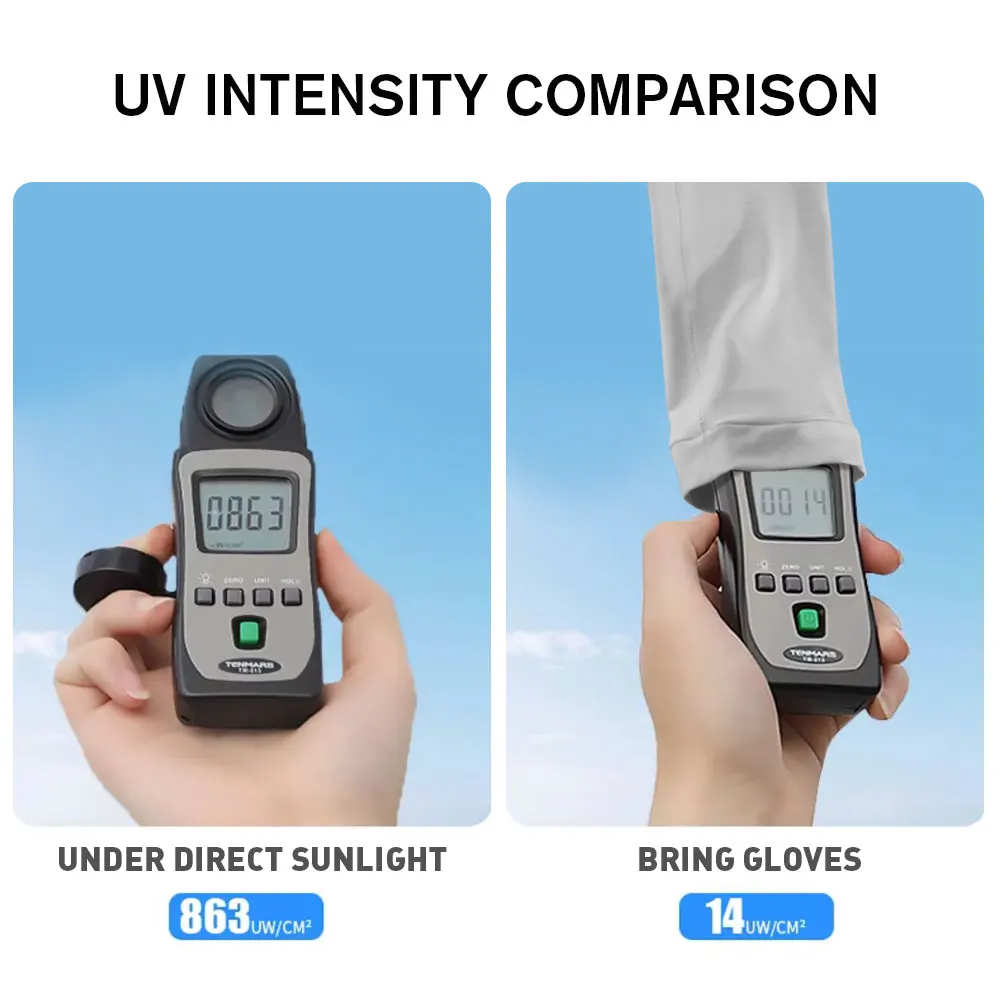 Guantes de protección solar 2 en 1, manoplas Anti-UV, transpirables, antideslizantes, para deporte, viajes, ciclismo, senderismo, pesca, equipo al aire libre - imagen 4