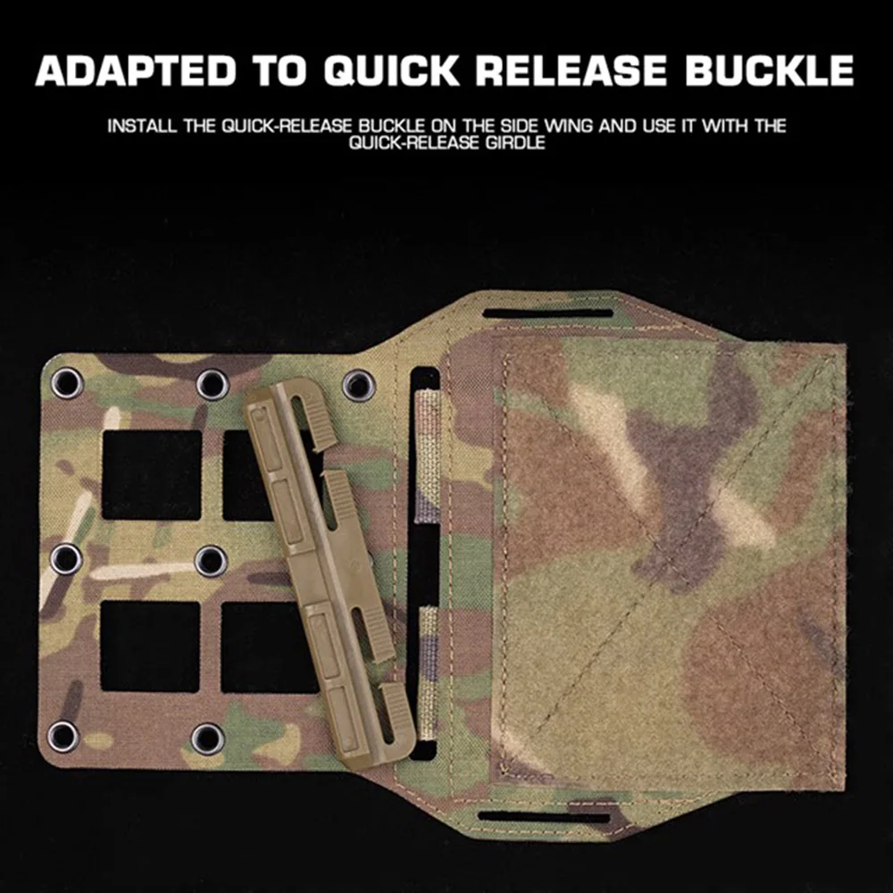 2 uds MOLLE ala de expansión chaleco táctico placa transportadora expansor plataforma de montaje cuchillos bolsas soporte MK5 accesorios de plataforma de pecho - imagen 5