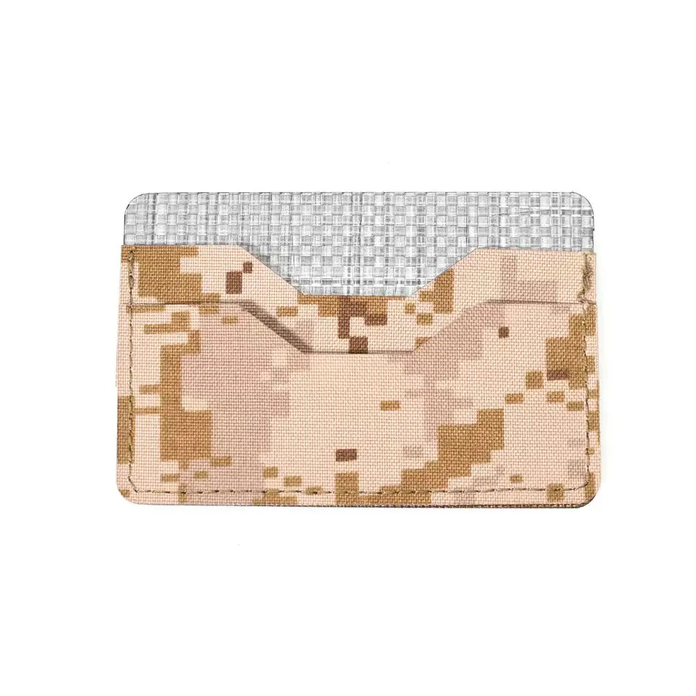 Estuche táctico para tarjetas de identificación, bolsa portátil para tarjetas de crédito, bolsa pequeña con Clip