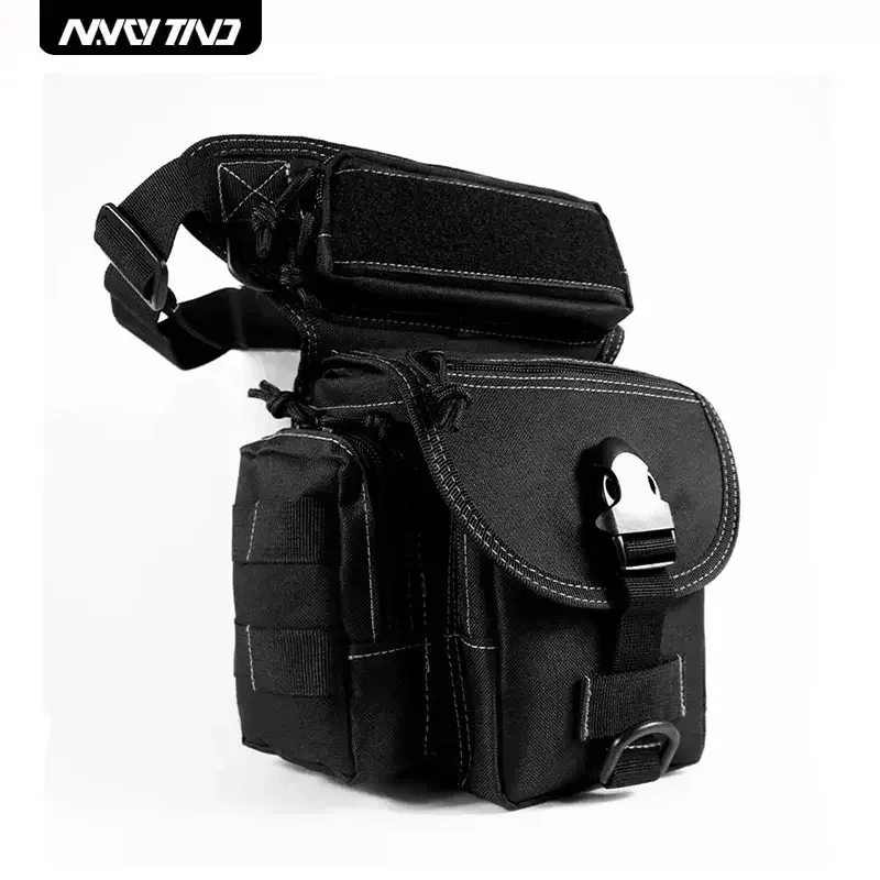 Bolsa de pierna para exteriores, cinturón, sistema Molle, paquete de nailon duradero portátil de alta resistencia, bolsas tácticas multifuncionales para piernas