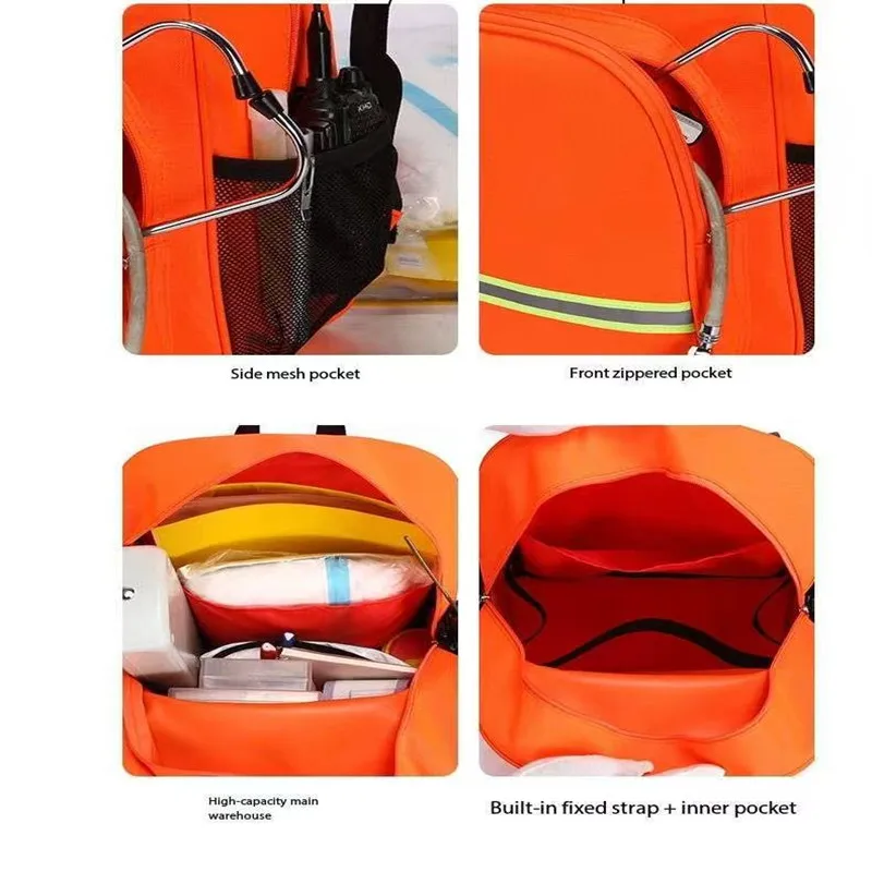 Mochila de primeros auxilios impermeable engrosada de alta calidad, mochila médica, bolsa de pertenencias personales - imagen 5