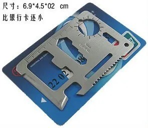 Tarjeta de herramientas de metal portátil multifuncional para exteriores - imagen 2