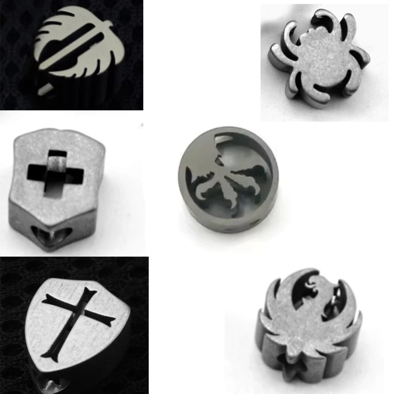 Cuchillo de garra de águila MT de titanio, cadena con cuentas, Paracord, ropa de caza DIY, herramienta colgante con cremallera, 1 ud.