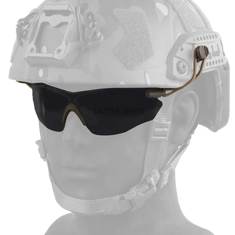 Gafas tácticas Airsoft para tiro, gafas de sol a prueba de viento, multiusos, para motocicleta, ciclismo, gafas seguras para exteriores, equipo para casco - imagen 4