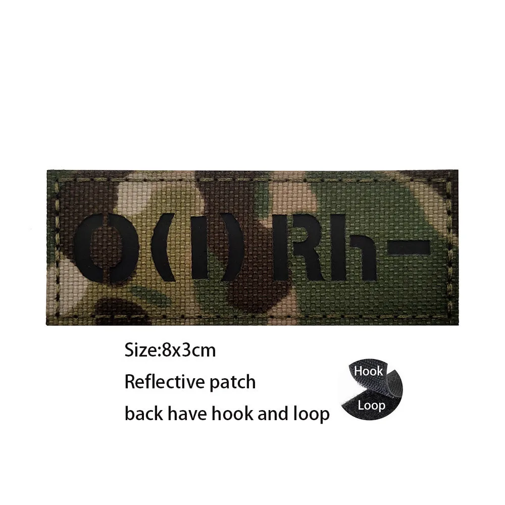 Banda para el brazo con bordado de grupo sanguíneo, Parche de gancho y bucle, corte IR reflectante CP, Camuflaje ruso, gran oferta - imagen 5