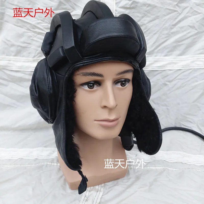 Sombrero de cuero volador para motocicleta, casco de cuero suave para ciclismo, colección de sombreros sin mangas Vintage, sombrero de comunicación transpirable - imagen 5