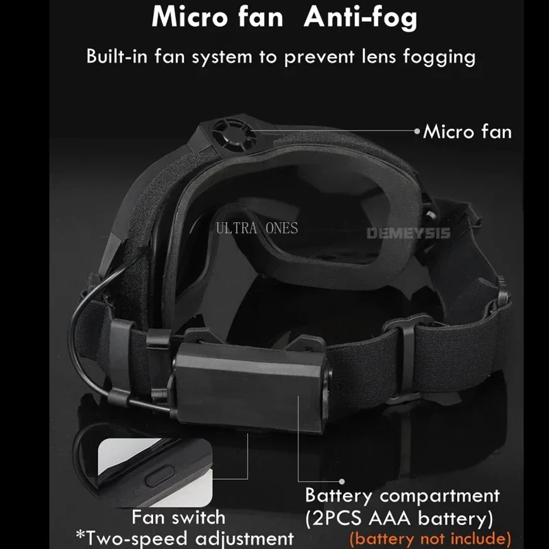 Gafas tácticas a prueba de polvo, lentes de protección de seguridad para tiro al aire libre, caza, CS, Airsoft, Paintball - imagen 5