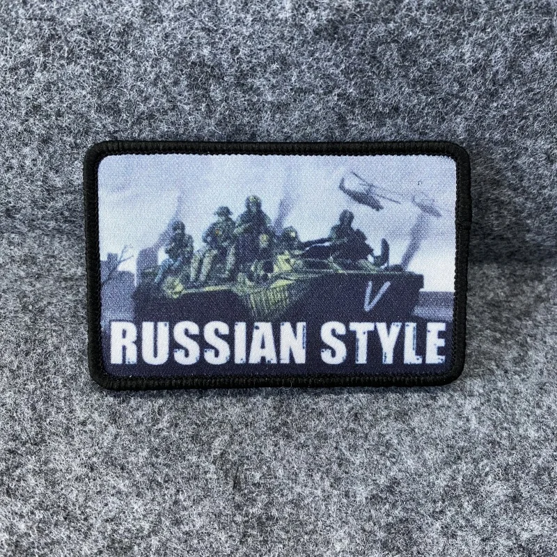 Parche militar Antiterror de estilo ruso, pegatina táctica de mochila, insignia de moral de las Fuerzas Especiales reales, emblema impreso de gancho y bucle - imagen 5