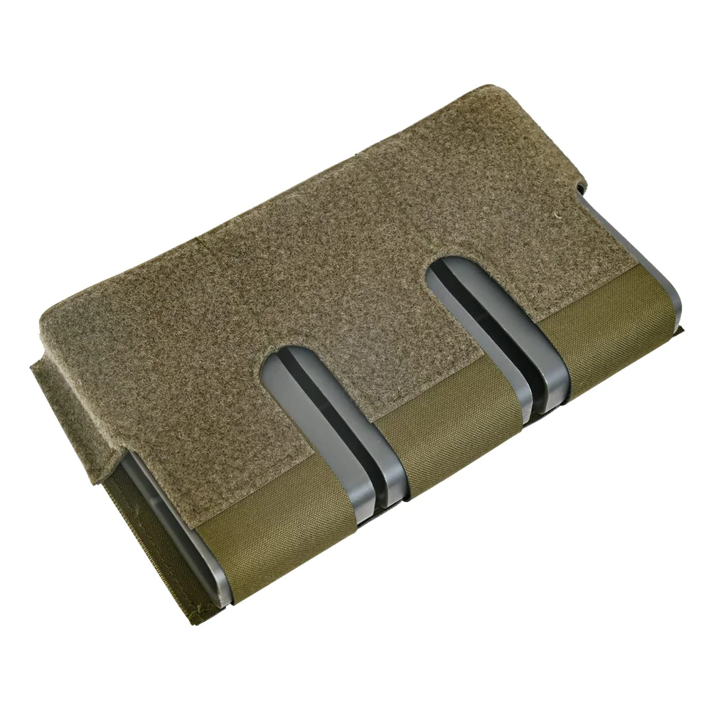 Bolsa para revistas KTS Triple 556, Clips integrados, recuperación rápida M14 M16 AR15 MAG, Rifle con solapa frontal, portador de placa FCSK, chaleco de caza - imagen 3