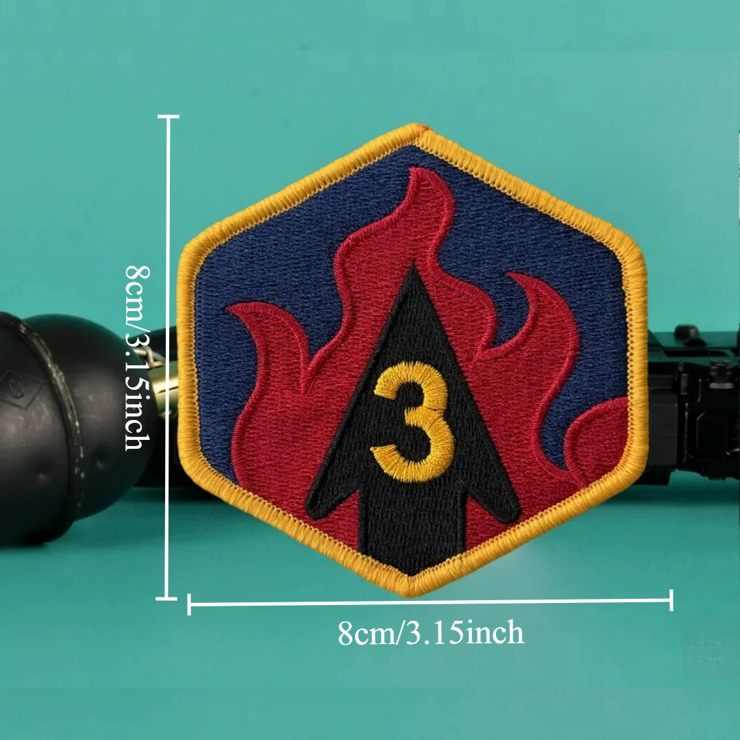 Parche de reacciones químicas de fuego, insignia de moral táctica, parches de gancho y bucle bordados para ropa, pegatina de equipo militar - imagen 3