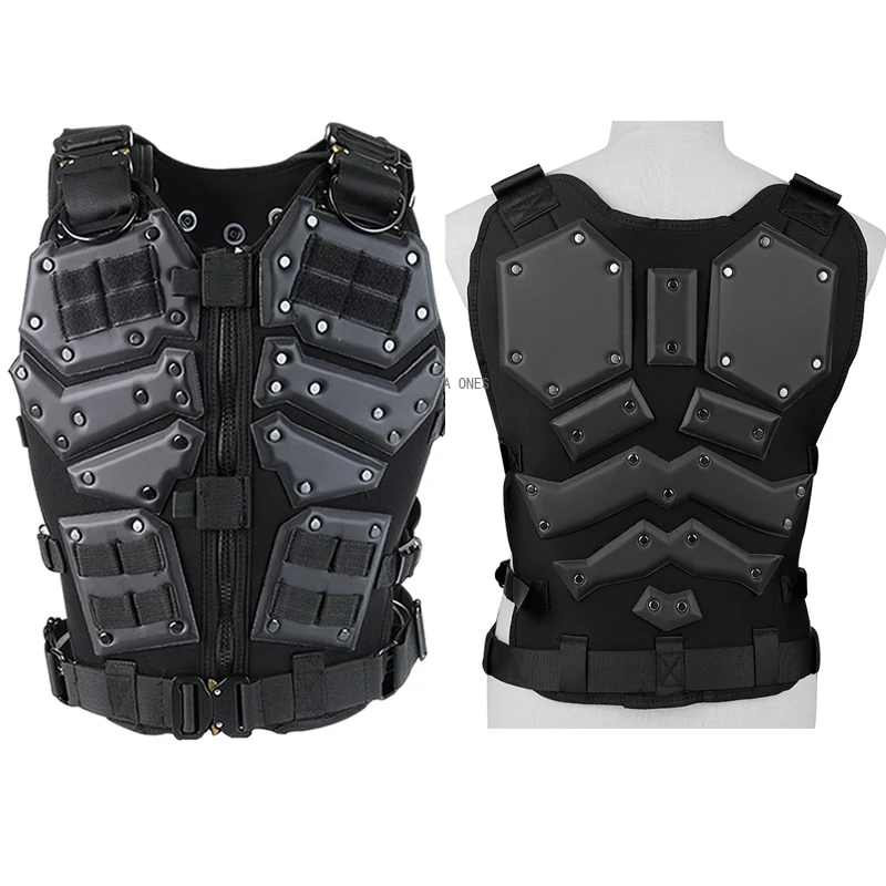Chaleco táctico de entrenamiento de tiro, chaleco Molle, Airsoft, Paintball, a prueba de golpes, traje de armadura de caza al aire libre