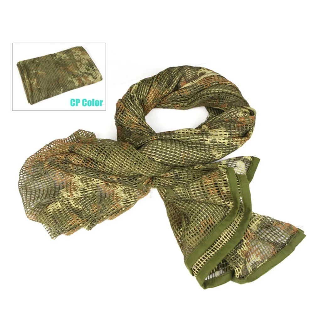 Bufanda de camuflaje para exteriores, bufanda transpirable de malla táctica, velo facial de francotirador, Camo Airsoft, caza, ciclismo, senderismo, pañuelo, máscara - imagen 4
