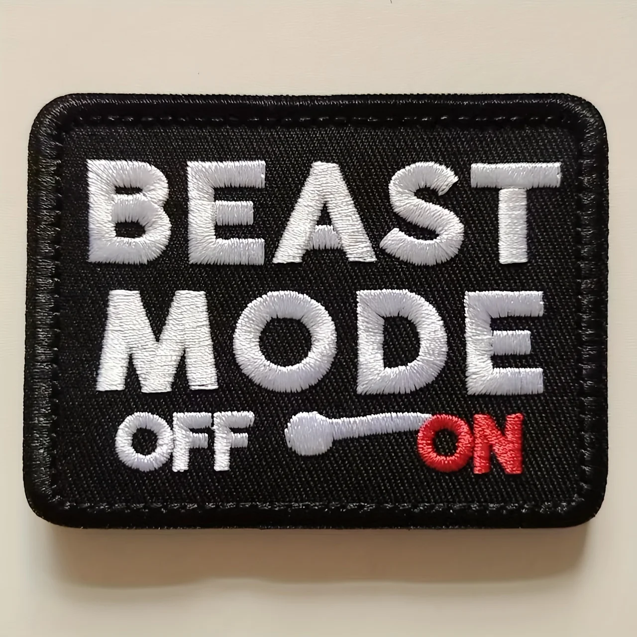 Parche de Velcros militar Meme divertido "Beast Mode", pegatina de cierre de gancho y bucle, insignia bordada táctica para mochila Molle