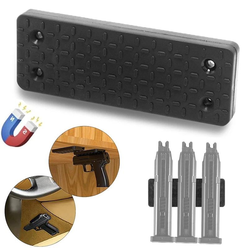 Soporte magnético para pistola de 42 libras, estante magnético para pistola Glock, soporte para revistas para Rifle, escritorio de pared del coche, organizador de gabinete seguro