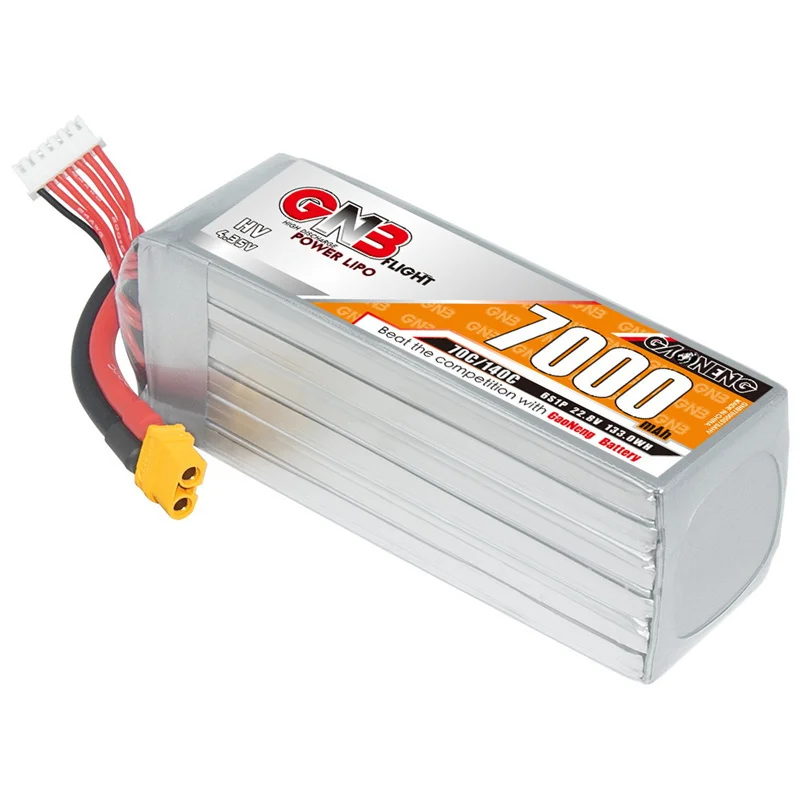 Batería LiPo Original GNB 6S 22,8 V 7000mAh 10 pulgadas Xclass FPV 1/7 1/8 vehículos a escala FMS EDF Jets y 3D Plane 22,8 V batería - imagen 5